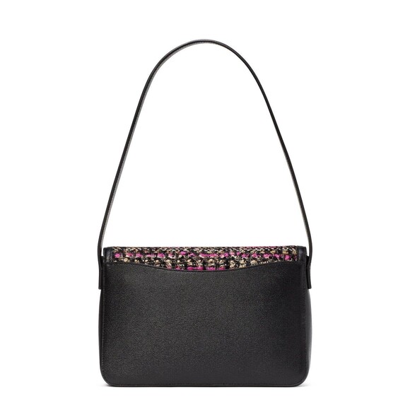 New Kate Spade Katy Tweed Flap Shoulder bag Pink Multi - Picture 6 of 6
